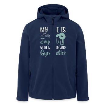 Gymnastik Training Fitness Gym - Recycelte Männer Softshell-Jacke von Stanley/Stella - Navy - Vorne - AI Model Male 185 light (185cm)