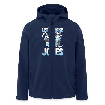 Let's make waves and jokes while rafting - Men’s Recycled Softshell Jacket by Stanley/Stella - navy - Front - AI Model Male 185 light (185cm)
