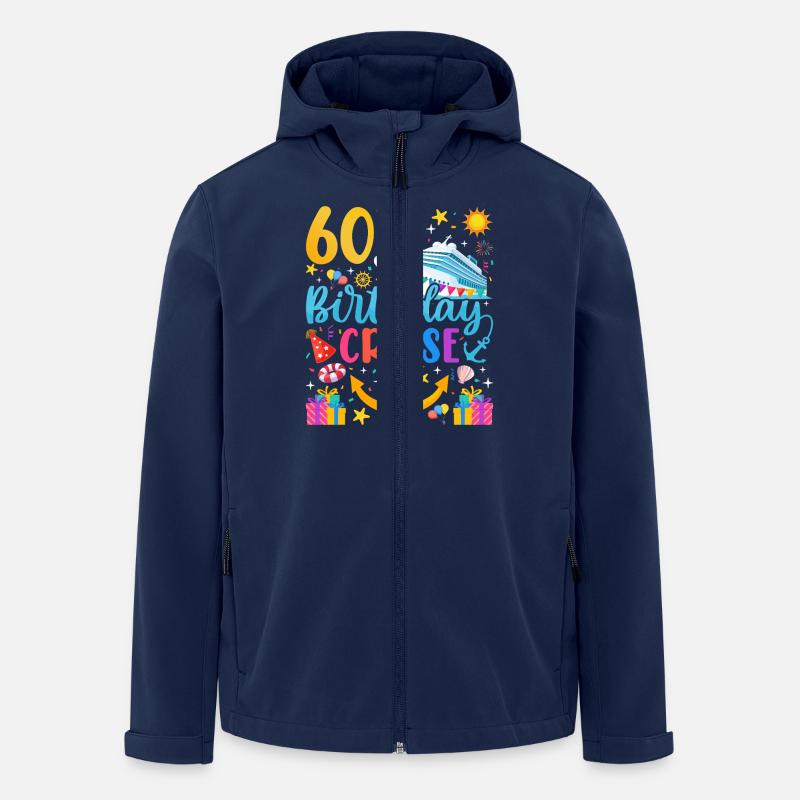60th Birthday Cruise V3 - Men’s Recycled Softshell Jacket by Stanley/Stella - navy