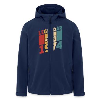 Légendaire depuis 1974 Oh mon dieu comme c’est drôle - Veste softshell homme en polyester recyclé Stanley/Stella - marine - Devant - AI Model Male 185 light (185cm)