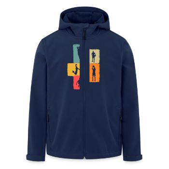 Basketballspieler Basketball - Recycelte Männer Softshell-Jacke von Stanley/Stella - Navy - Vorne - AI Model Male 185 light (185cm)