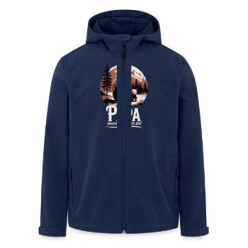 Papa – Immer für mich da - Recycelte Männer Softshell-Jacke von Stanley/Stella - Navy - Vorne - AI Model Male 185 light (185cm)