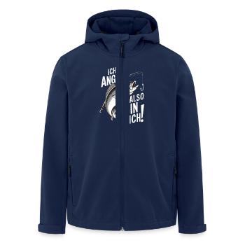 Ich Angle also bin ich - Recycelte Männer Softshell-Jacke von Stanley/Stella - Navy - Vorne - AI Model Male 185 light (185cm)