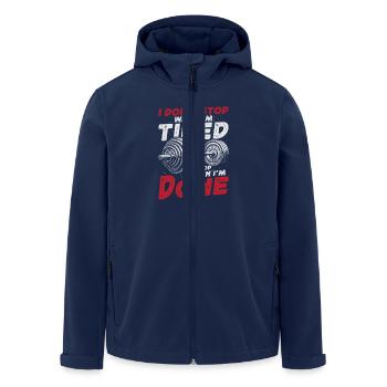 Fitnessstudio Fitness Workout Bodybuilding Gewichtheben - Recycelte Männer Softshell-Jacke von Stanley/Stella - Navy - Vorne - AI Model Male 185 light (185cm)