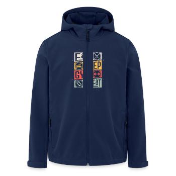 Fitnessstudio Fitness Workout Bodybuilding Gewichtheben - Recycelte Männer Softshell-Jacke von Stanley/Stella - Navy - Vorne - AI Model Male 185 light (185cm)