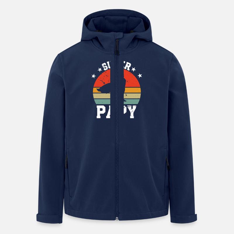 Super papa - Veste softshell homme en polyester recyclé Stanley/Stella - marine