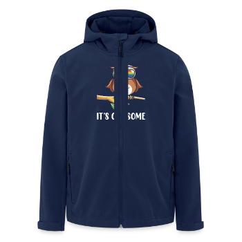 Eule Tier Liebhaber Eulen - Recycelte Männer Softshell-Jacke von Stanley/Stella - Navy - Vorne - AI Model Male 185 light (185cm)