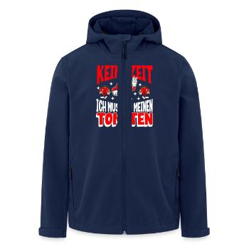 Pas le temps, je m’occupe de mes tomates - Veste softshell homme en polyester recyclé Stanley/Stella - marine - Devant - AI Model Male 185 light (185cm)