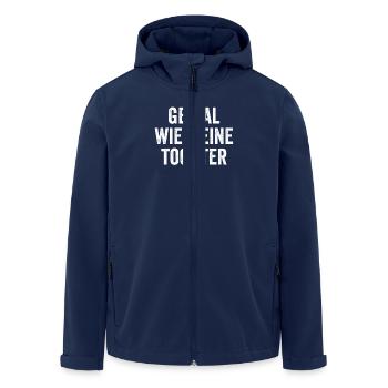 Genial wie meine Tochter Papa Mama Vater Mutter - Recycelte Männer Softshell-Jacke von Stanley/Stella - Navy - Vorne - AI Model Male 185 light (185cm)