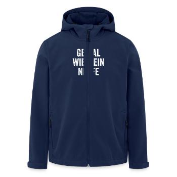 Genial wie mein Neffe Tante Onkel - Recycelte Männer Softshell-Jacke von Stanley/Stella - Navy - Vorne - AI Model Male 185 light (185cm)