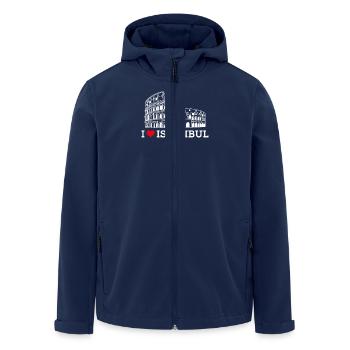 I Love Istanbul Colosseum Lover Heart Flag Turkey - Men’s Recycled Softshell Jacket by Stanley/Stella - navy - Front - AI Model Male 185 light (185cm)