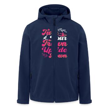 Gymnastik Training Fitness Gym - Recycelte Männer Softshell-Jacke von Stanley/Stella - Navy - Vorne - AI Model Male 185 light (185cm)