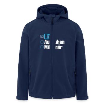 Abitur ABI AUSRUHEN MILLIONÄR Abi Lustiges - Recycelte Männer Softshell-Jacke von Stanley/Stella - Navy - Vorne - AI Model Male 185 light (185cm)