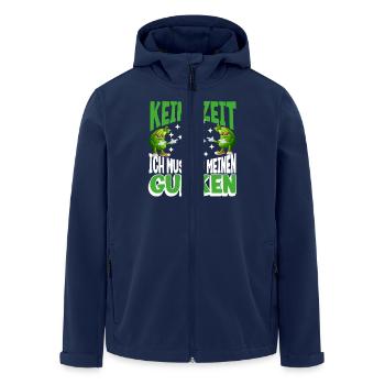 Funny cucumber gardener saying design for vegetables - Men’s Recycled Softshell Jacket by Stanley/Stella - navy - Front - AI Model Male 185 light (185cm)