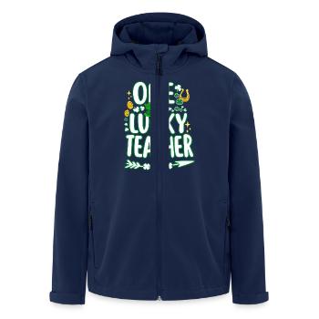 Un enseignant chanceux Enseignant de la Saint-Patrick - Veste softshell homme en polyester recyclé Stanley/Stella - marine - Devant - AI Model Male 185 light (185cm)