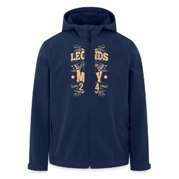 May 2004 Birthday Legend - Men’s Recycled Softshell Jacket by Stanley/Stella - navy - Front - AI Model Male 185 light (185cm)