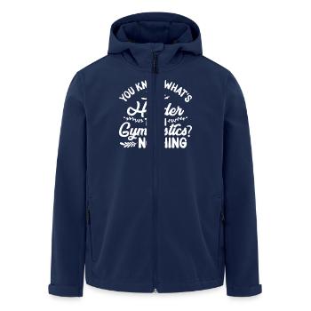 Gymnastik Training Fitness Gym - Recycelte Männer Softshell-Jacke von Stanley/Stella - Navy - Vorne - AI Model Male 185 light (185cm)