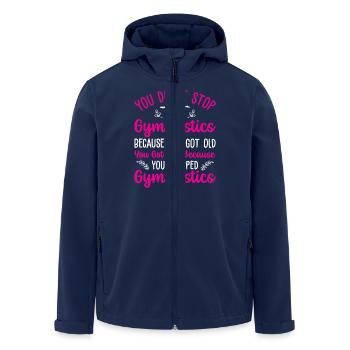 Gymnastik Training Fitness Gym - Recycelte Männer Softshell-Jacke von Stanley/Stella - Navy - Vorne - AI Model Male 185 light (185cm)