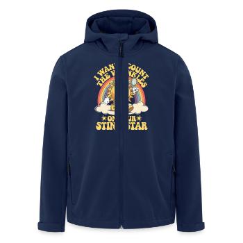 I Wanna Count The Wrinkles On Your Stink Star Anal - Men’s Recycled Softshell Jacket by Stanley/Stella - navy - Front - AI Model Male 185 light (185cm)