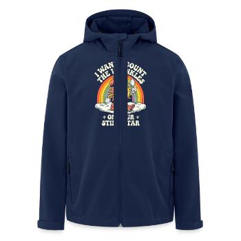 I Wanna Count The Wrinkles On Your Stink Star Anal - Men’s Recycled Softshell Jacket by Stanley/Stella - navy - Front - AI Model Male 185 light (185cm)