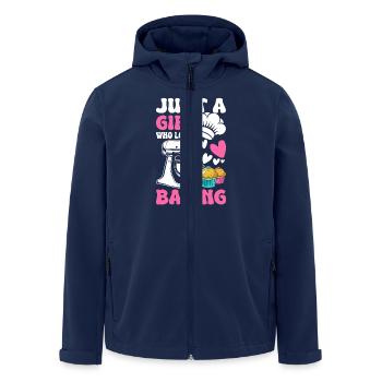 Baking Baker Bakery - Men’s Recycled Softshell Jacket by Stanley/Stella - navy - Front - AI Model Male 185 light (185cm)