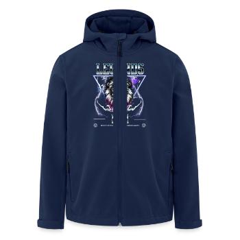 1981 Birthday Legend Leo - Men’s Recycled Softshell Jacket by Stanley/Stella - navy - Front - AI Model Male 185 light (185cm)