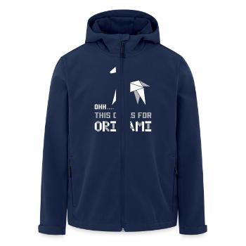 Origami japanische Papierfaltkunst - Recycelte Männer Softshell-Jacke von Stanley/Stella - Navy - Vorne - AI Model Male 185 light (185cm)