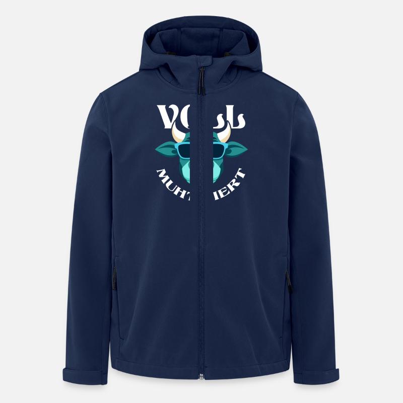 Kuh Voll Muhtiviert - Recycelte Männer Softshell-Jacke von Stanley/Stella - Navy