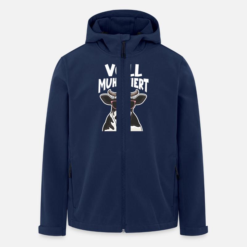 Cow Fully Muhtived - Men’s Recycled Softshell Jacket by Stanley/Stella - navy