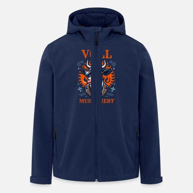Cow Fully Muhtived - Men’s Recycled Softshell Jacket by Stanley/Stella - navy