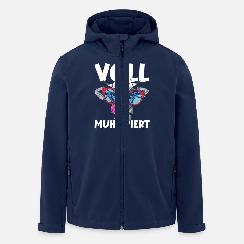 Vache entièrement mutilée - Veste softshell homme en polyester recyclé Stanley/Stella - marine