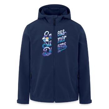 Endless Summer Dreams Waves Sunset Palm Trees - Men’s Recycled Softshell Jacket by Stanley/Stella - navy - Front - AI Model Male 185 light (185cm)