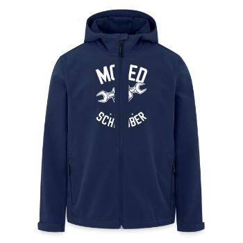 Moped Mechanic Tuning Fan Moped Driver - Men’s Recycled Softshell Jacket by Stanley/Stella - navy - Front - AI Model Male 185 light (185cm)