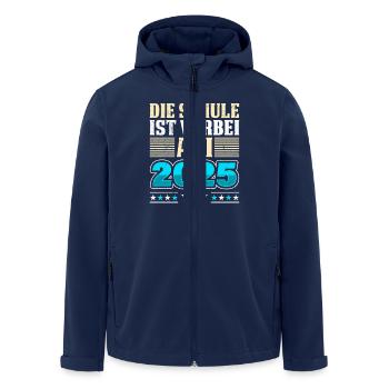 Abiturient SCHULE IST VORBEI ABI 2025 Lustiges - Recycelte Männer Softshell-Jacke von Stanley/Stella - Navy - Vorne - AI Model Male 185 light (185cm)