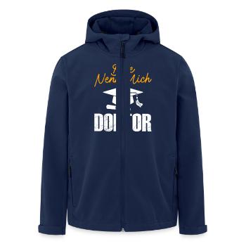 Doktortitel BITTE NENN MICH DOKTOR Lustiges - Recycelte Männer Softshell-Jacke von Stanley/Stella - Navy - Vorne - AI Model Male 185 light (185cm)