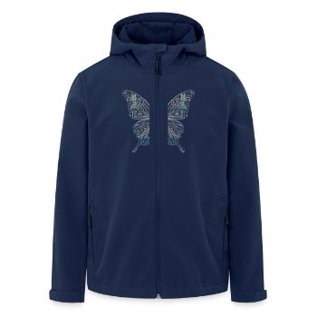 Butterfly Code : Cyber beauté de la nature et - Veste softshell homme en polyester recyclé Stanley/Stella - marine - Devant - AI Model Male 185 light (185cm)