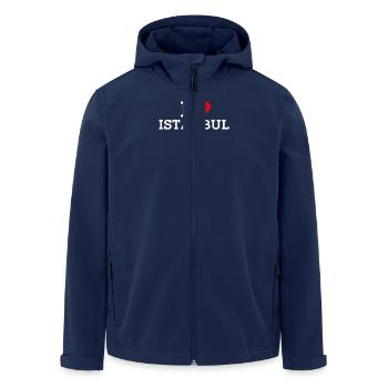I Love Istanbul Heart Flag Wrong Flag Lover Turkey - Men’s Recycled Softshell Jacket by Stanley/Stella - navy - Front - AI Model Male 185 light (185cm)