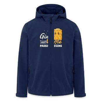 Waffles Girl Gift Girl Waffle Passion - Men’s Recycled Softshell Jacket by Stanley/Stella - navy - Front - AI Model Male 185 light (185cm)