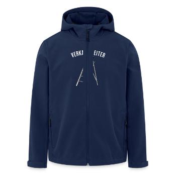 Sales Manager – Fun Sales & Business - Men’s Recycled Softshell Jacket by Stanley/Stella - navy - Front - AI Model Male 185 light (185cm)