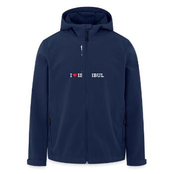 I Love Istanbul Statue Of Liberty Cool Turkey Pun - Men’s Recycled Softshell Jacket by Stanley/Stella - navy - Front - AI Model Male 185 light (185cm)