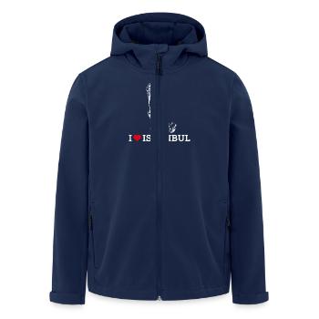 I Love Istanbul Turkey Pun Statue Of Liberty Lover - Men’s Recycled Softshell Jacket by Stanley/Stella - navy - Front - AI Model Male 185 light (185cm)