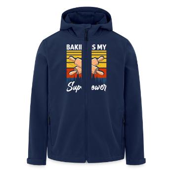 Baking Baker Bakery - Men’s Recycled Softshell Jacket by Stanley/Stella - navy - Front - AI Model Male 185 light (185cm)