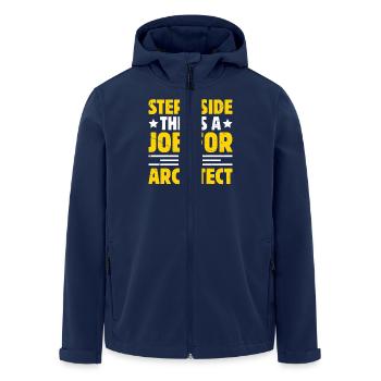 Architekt - Recycelte Männer Softshell-Jacke von Stanley/Stella - Navy - Vorne - AI Model Male 185 light (185cm)