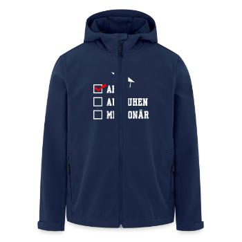 ABI AUSRUHEN MILLIONÄR Abiturient Lustiges - Recycelte Männer Softshell-Jacke von Stanley/Stella - Navy - Vorne - AI Model Male 185 light (185cm)