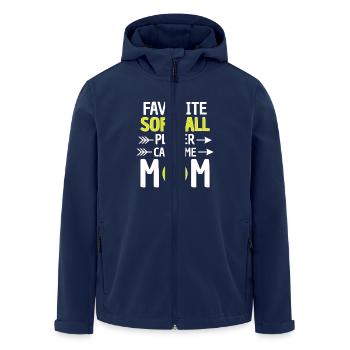 Softball Mama Spruch Softball Mutter - Recycelte Männer Softshell-Jacke von Stanley/Stella - Navy - Vorne - AI Model Male 185 light (185cm)