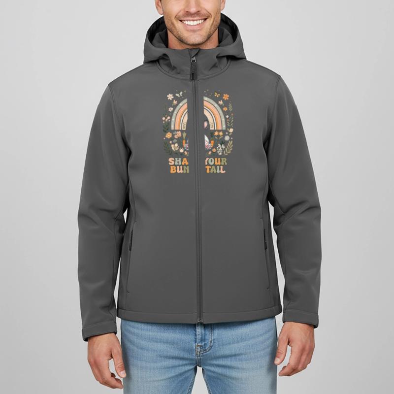 Easter Easter Bunny Easter Eve Easter Sunday Easter Egg Spring Men’s Recycled Softshell Jacket Discoverer by Stanley/Stella