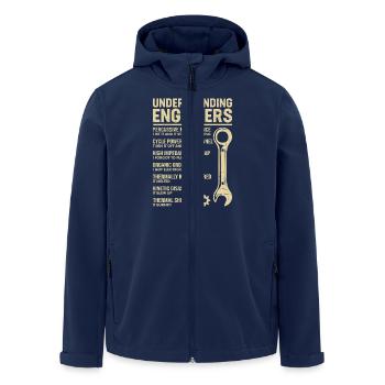 COMPRENDRE LES INGÉNIEURS - Veste softshell homme en polyester recyclé Stanley/Stella - marine - Devant - AI Model Male 185 light (185cm)