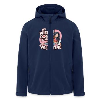 Dachshund: My Viennese dog is mine - Men’s Recycled Softshell Jacket by Stanley/Stella - navy - Front - AI Model Male 185 light (185cm)