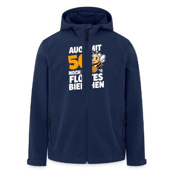 50. Geburtstag 50 Jahre Flottes Bienchen Frau - Recycelte Männer Softshell-Jacke von Stanley/Stella - Navy - Vorne - AI Model Male 185 light (185cm)