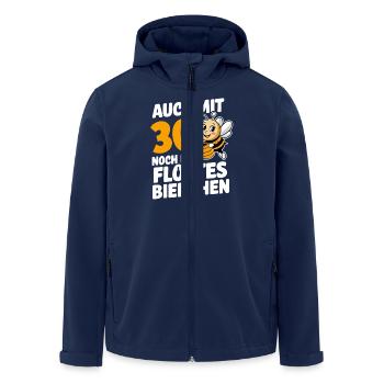 30. Geburtstag 30 Jahre Flottes Bienchen Frau - Recycelte Männer Softshell-Jacke von Stanley/Stella - Navy - Vorne - AI Model Male 185 light (185cm)